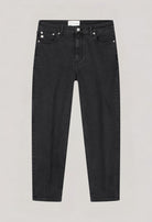 Dark wash denim jeans by MUD made from organic cotton, featuring a straight-leg fit and classic five-pocket design.